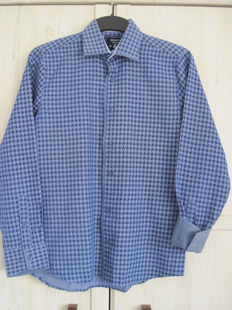 Gedessineerd overhemd Mt M (DO&CO), Kleding | Heren, DO&CO, Blauw, Ophalen of Verzenden, Halswijdte 41/42 (L)