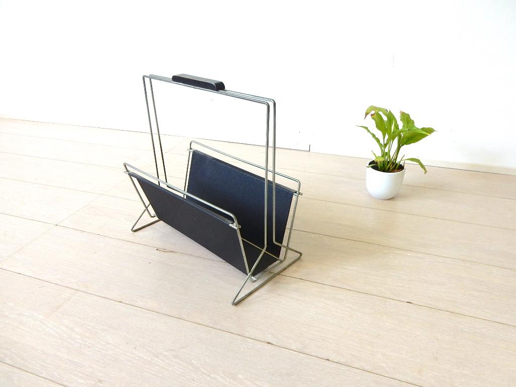 retro vintage lectuurbak jaren 60 lp rek, Gebruikt, ., Ophalen of Verzenden, .