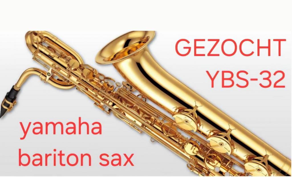 GEZOCHT Yamaha bariton saxofoon YBS > van erfenis of zolder, Ophalen, Gebruikt, Bariton
