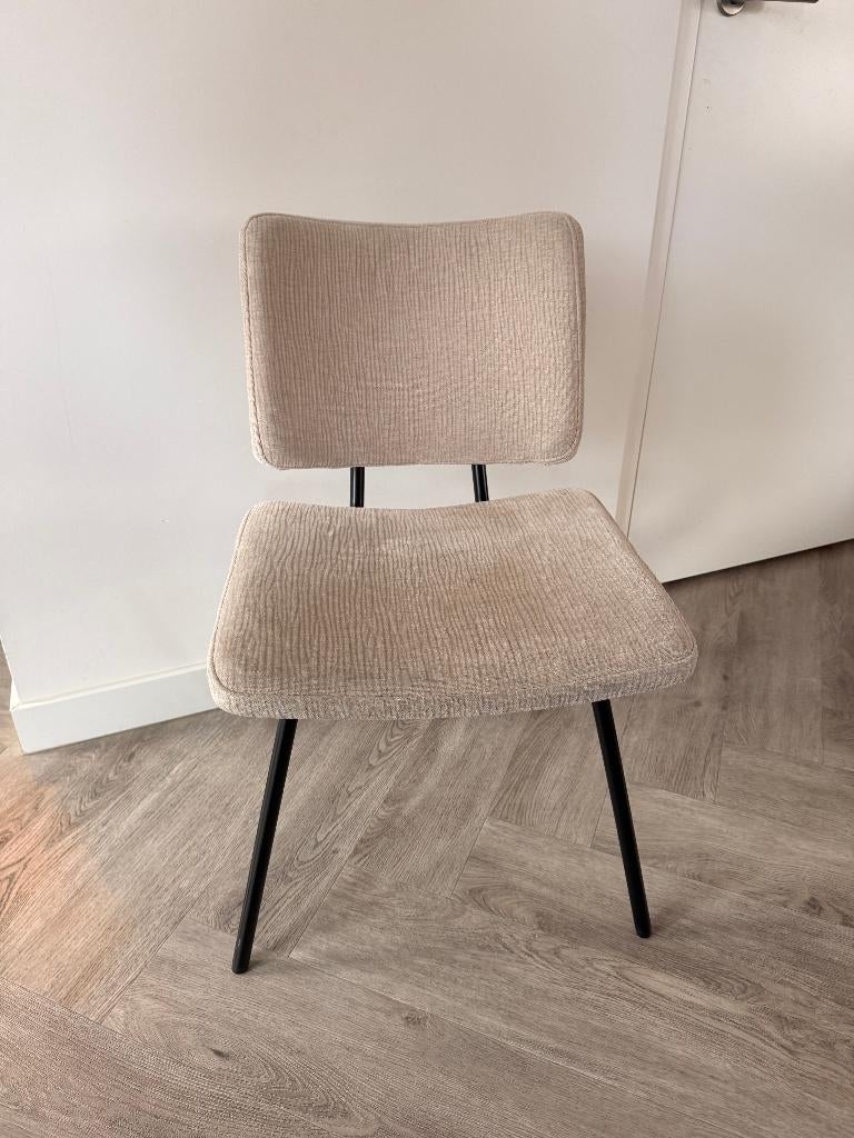 Eetkamerstoelen Bodilson, Huis en Inrichting, Stoelen, Zo goed als nieuw, Vier, Metaal, Stof, Overige kleuren, Ophalen