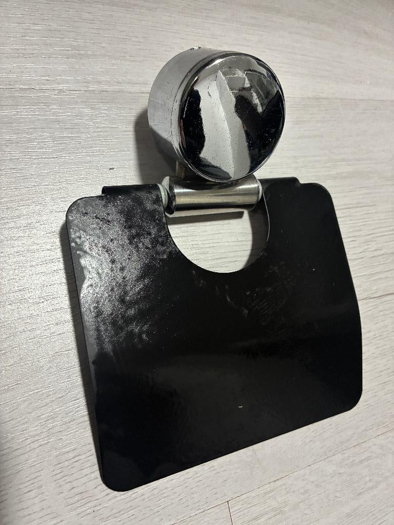 Toiletrolhouder zwart, Ophalen, Gebruikt, Zwart