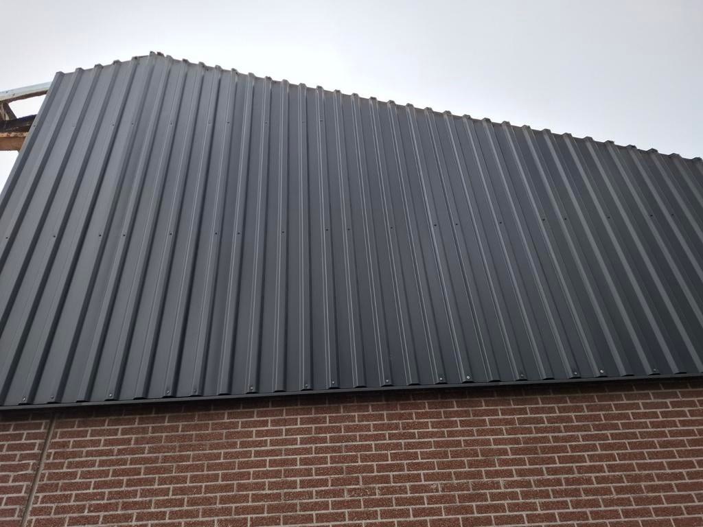 Damwand platen plaat gevel gevels wand staal stalen, Dakplaat of Dakpanplaat, Zwart, Ophalen of Verzenden, 15 m² of meer