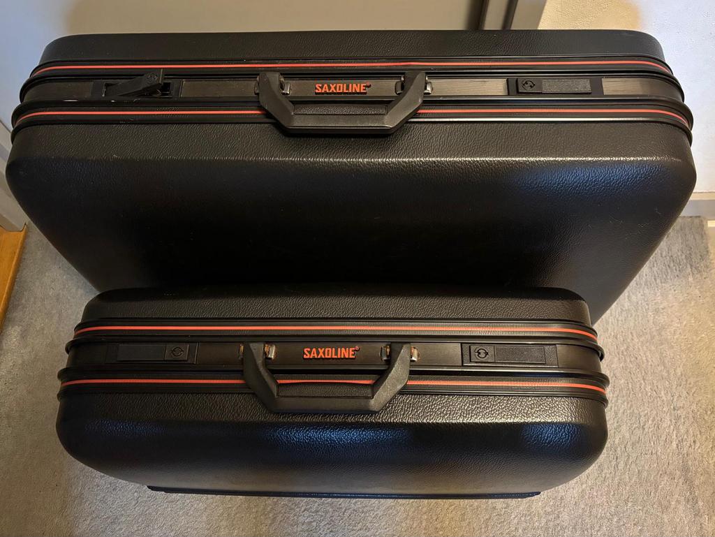 Koffers merk: saxoline, Hard kunststof, Zo goed als nieuw, 70 cm of meer, Wieltjes