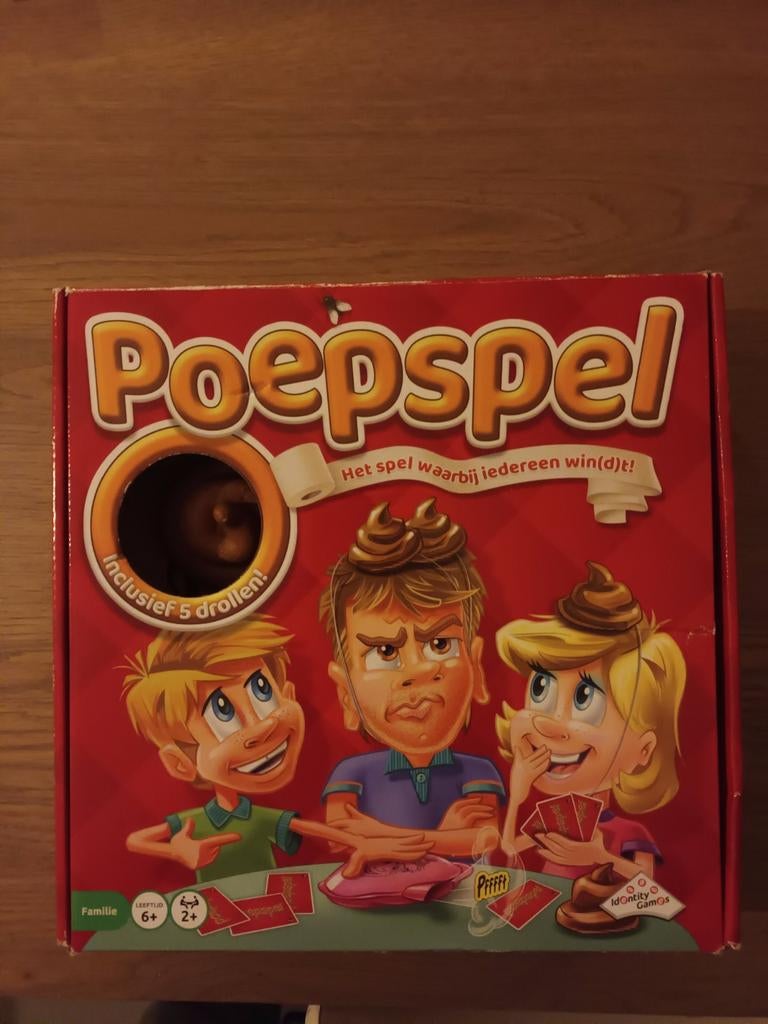 Poepspel - Hilarisch familiespel!, Identity Games, Vijf spelers of meer, Ophalen of Verzenden, Zo goed als nieuw
