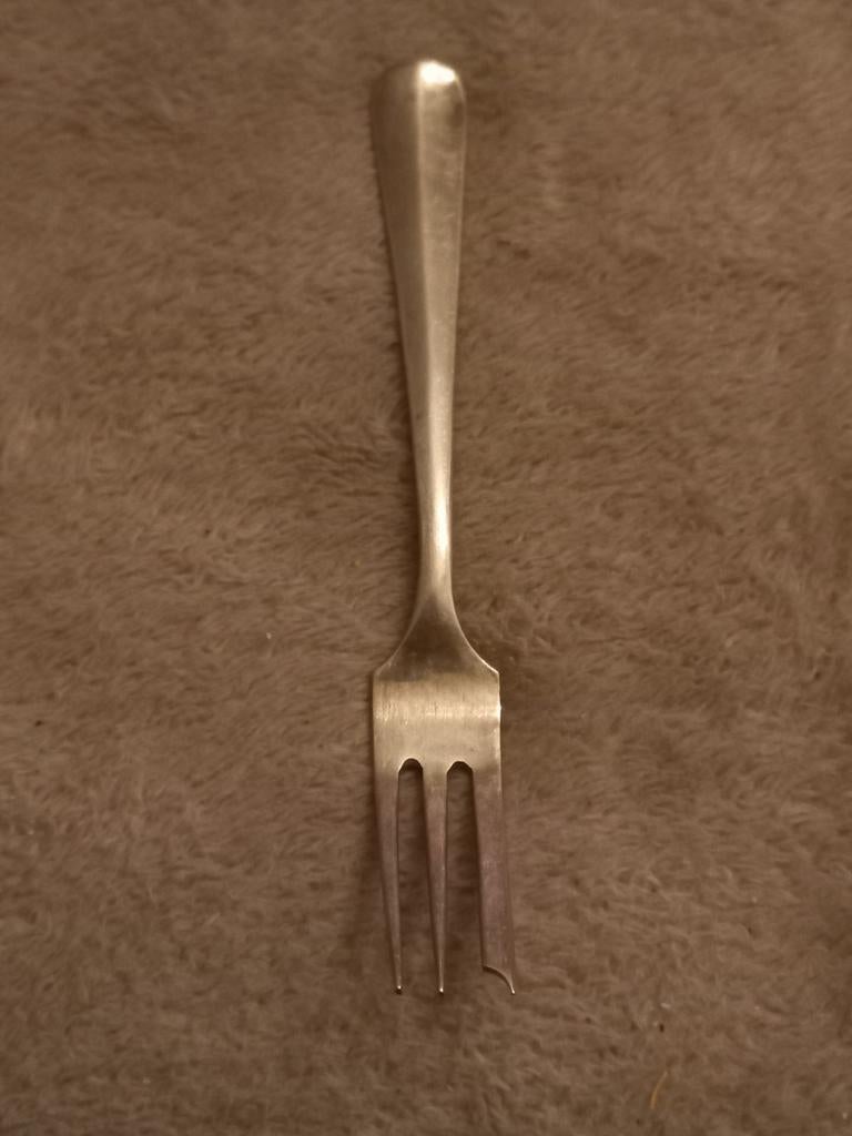 Antiek zilveren gebaksvorkje- gemerkt SMS800, Ophalen of Verzenden
