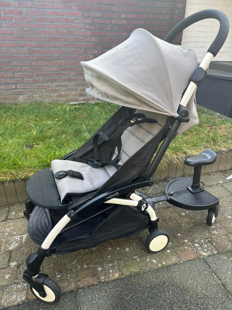 Buggy Babyzen Yoyo met meerijdplankje, Ophalen, Gebruikt, Regenhoes