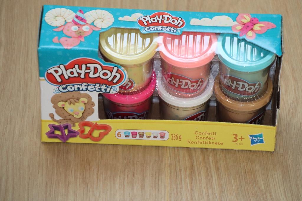 Play-Doh Confetti Klei - 6 Potjes NIEUW, Ophalen of Verzenden, Nieuw, Knutselen