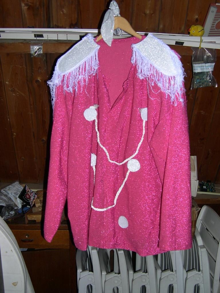 Rose jas met paletten en hoed, Ophalen of Verzenden, Gedragen, Maat 46/48 (XL) of groter, Carnaval