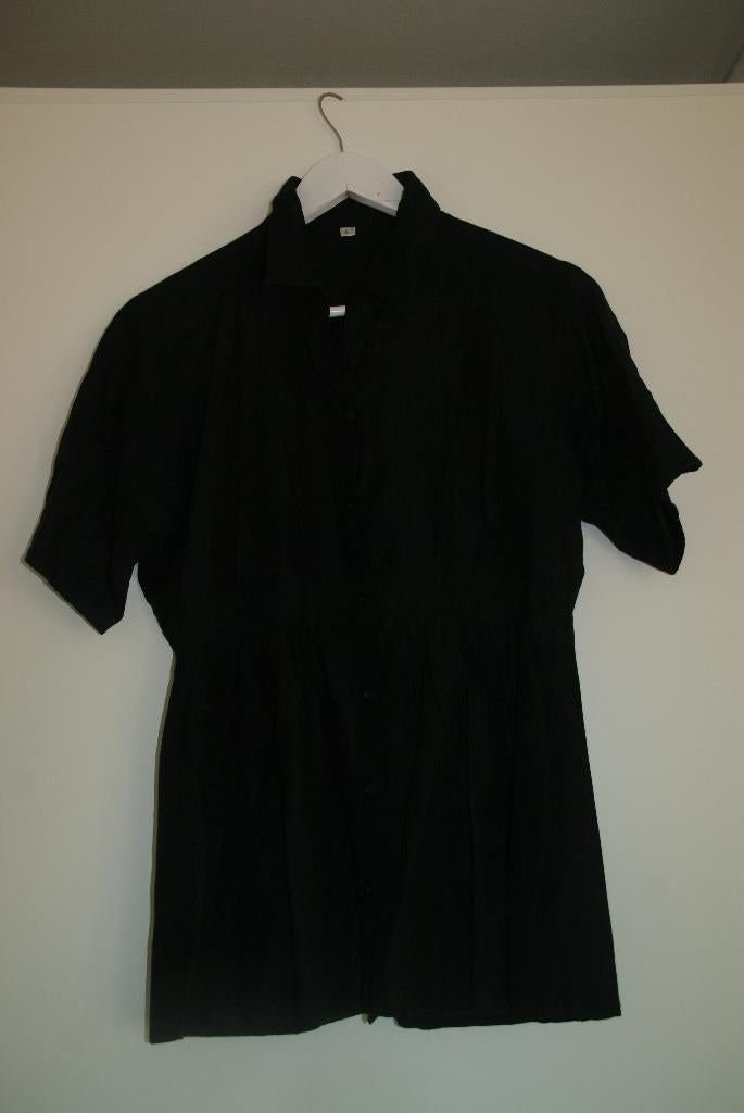 Te koop: Blouse, maat L, zwart, korte mouw, Ophalen of Verzenden, Zo goed als nieuw, Maat 38/40 (M), Zwart