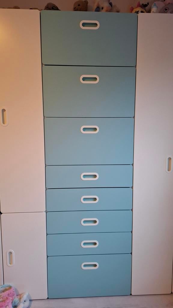 Ikea Stuva kast met 8 blauwe laden, Ophalen, 50 tot 70 cm, Minder dan 75 cm, 105 cm of meer