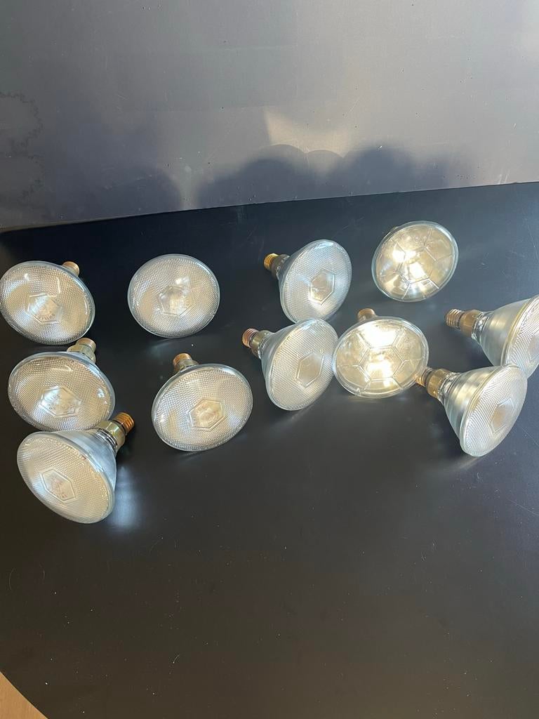 Set van 11 philips par38 Halogeen Reflectorlampen, 30 tot 60 watt, Gebruikt, Halogeen (gloei)lamp, Overige fittingen