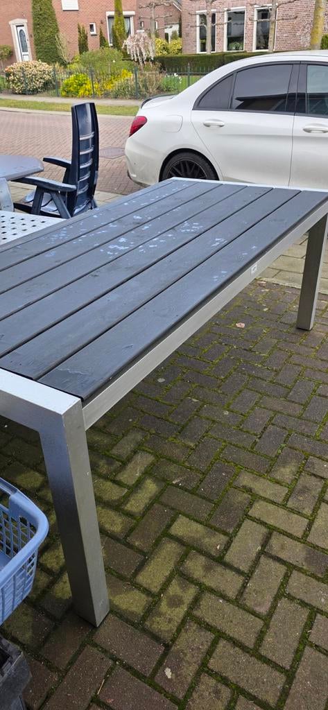 Robuuste tuintafel 200x92x76 cm - Ideaal voor buiten, Ophalen, Gebruikt, Rechthoekig, Metaal