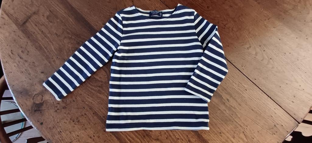 Saint James bretonse streepjes trui (blauw-wit) 4-6 jaar, Blauw, 120 cm of meer, Ophalen of Verzenden, Zo goed als nieuw