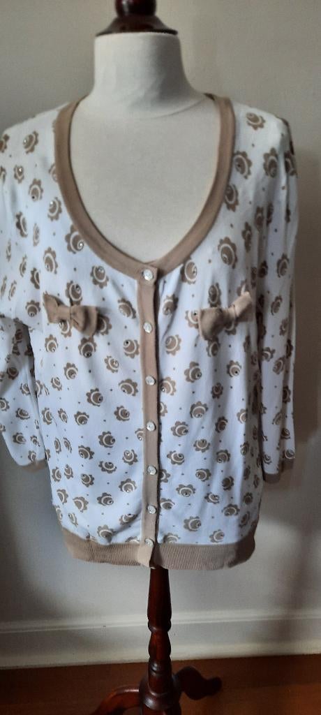 dames vest + trui, merk Leo Guy, maat 42, Kleding | Dames, Ophalen of Verzenden, Zo goed als nieuw, Maat 38/40 (M), Wit