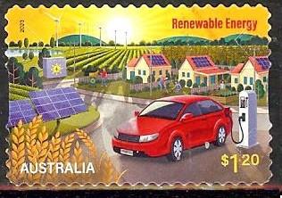 161 Australië 2023 Sustainable Future s/a glans, Verzenden, Gestempeld