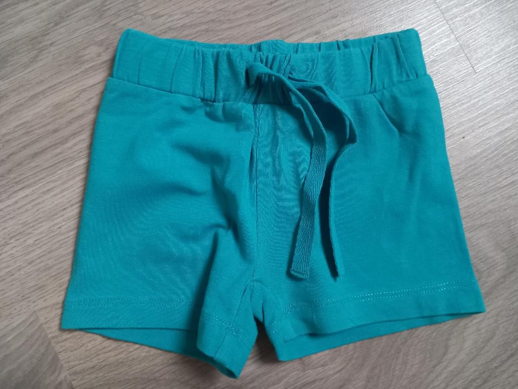 K15 Turquoise korte broek Name It maat 50, Broekje, Ophalen of Verzenden, Zo goed als nieuw, Name IT