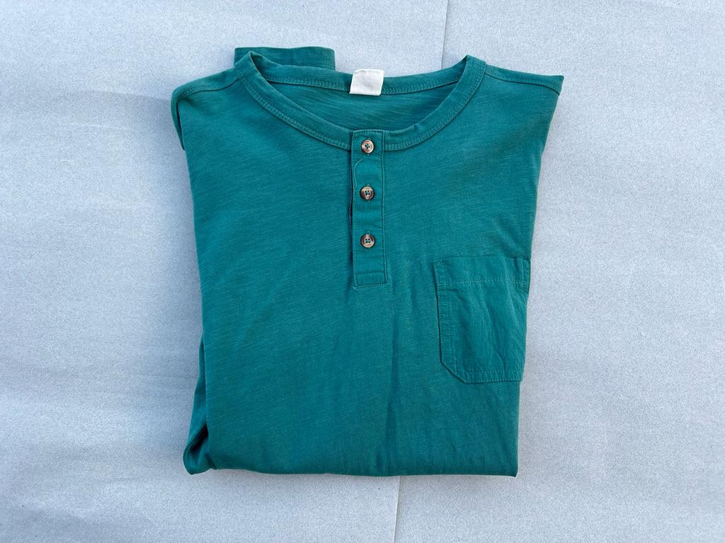 Hema longsleeve 158-164 met borstzakje en 3 knoopjes, Ophalen of Verzenden, Zo goed als nieuw, Jongen of Meisje, Shirt of Longsleeve