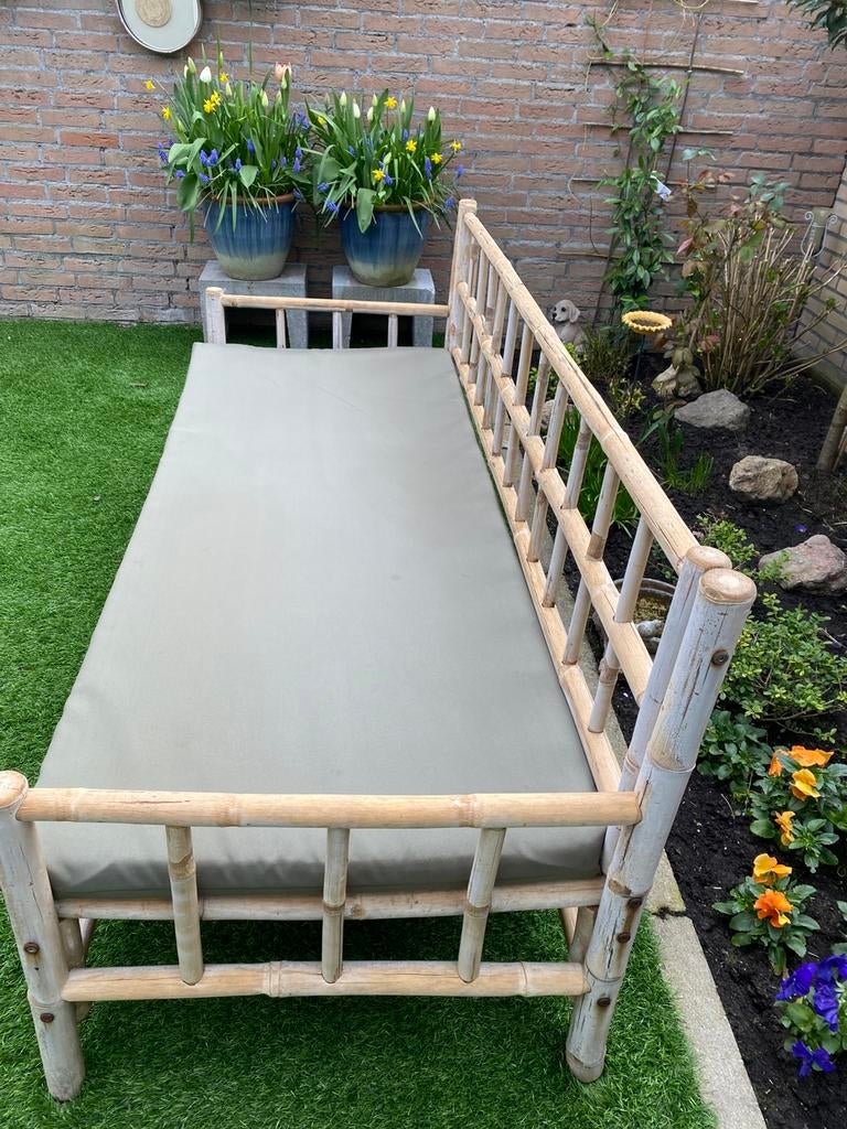 Bamboe bank padang 3 zits 80x180x70 cm, Ophalen, Gebruikt