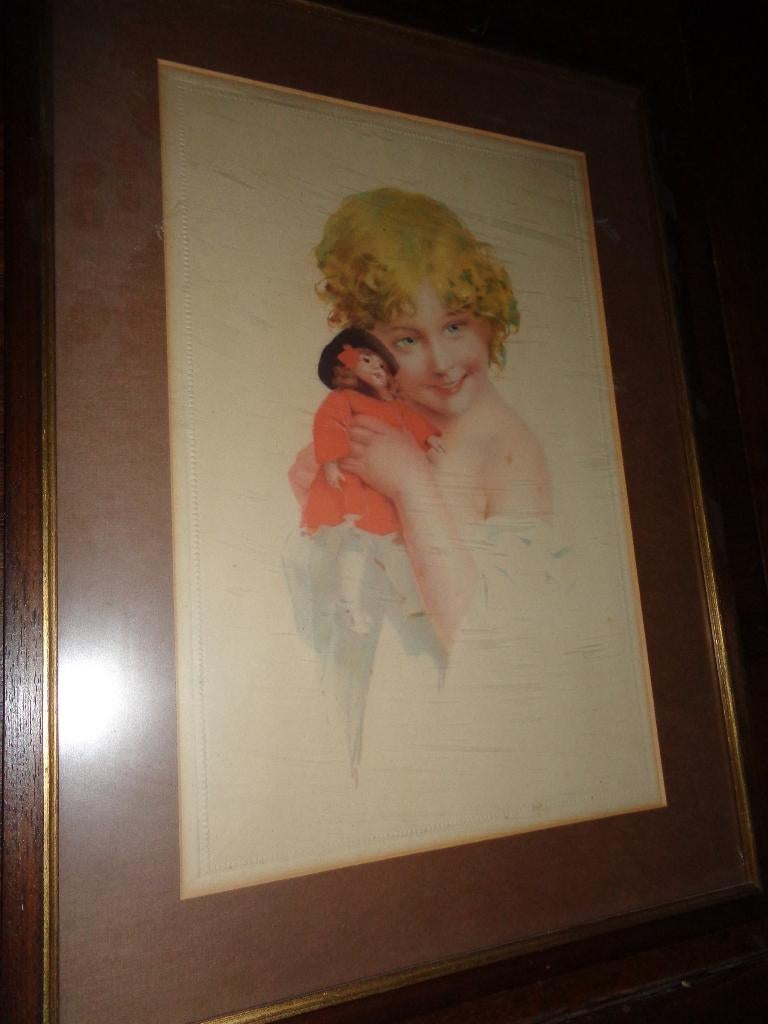 *Prachtige antieke (19e eeuw) schilderij met mooie kader, Ophalen of Verzenden