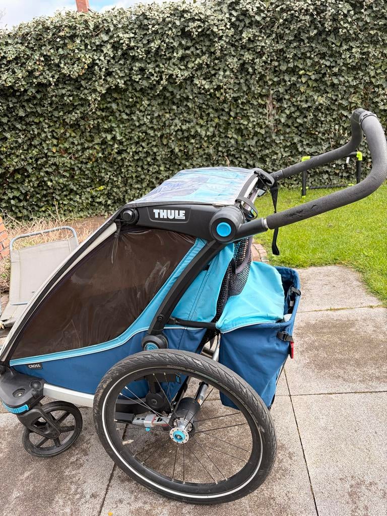 Thule Chariot Cross 1 - Inclusief fietskoppeling en joggingw, Gebruikt, Luchtbanden, Ophalen, Kinderwagen