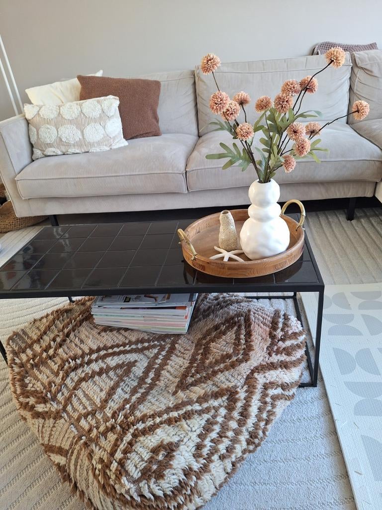 Zuiver Glazed Salontafel Zwart, Huis en Inrichting, Tafels | Salontafels, Ophalen, 100 tot 150 cm, Overige materialen, 50 tot 100 cm