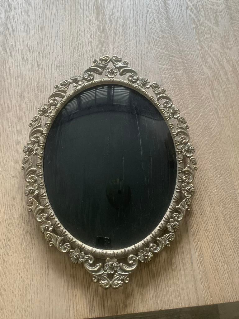 Ovale Brocante Lijst met Bolglas - Vintage Decoratie, Ophalen of Verzenden