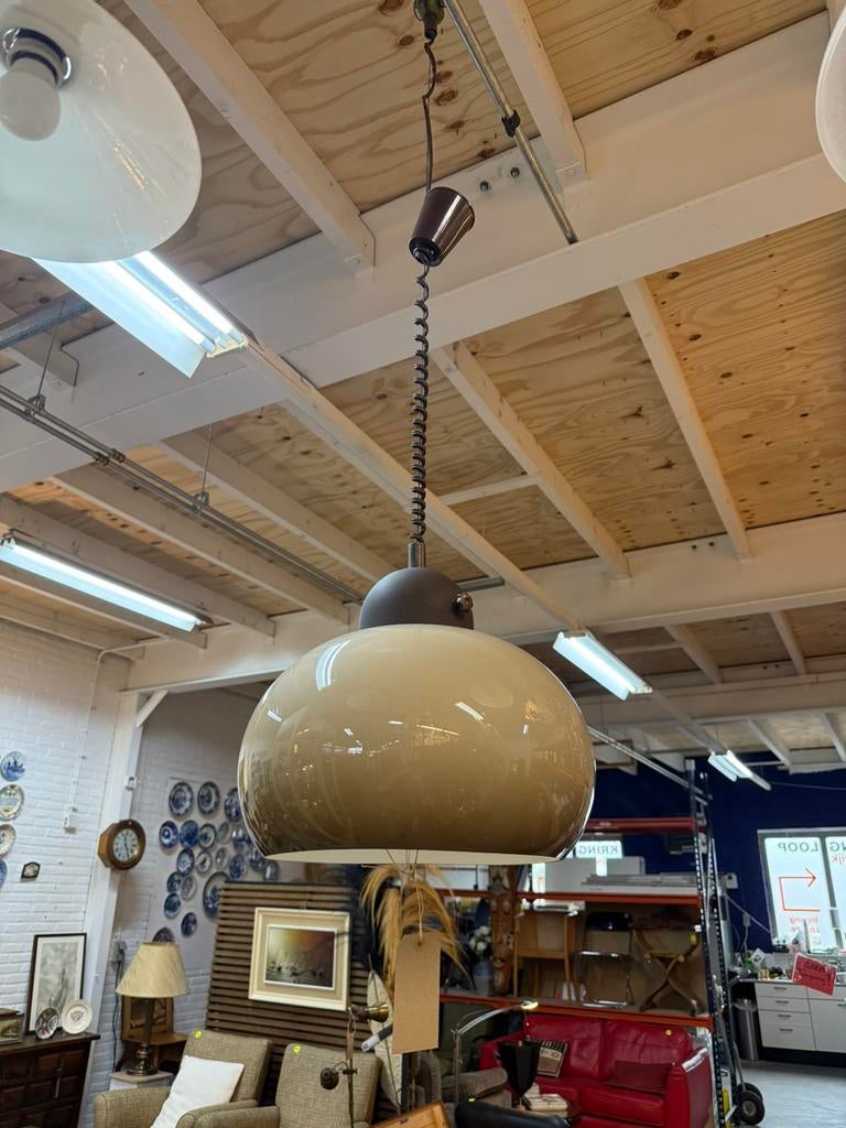 Vintage Herda hanglamp, Ophalen, Zo goed als nieuw, Minder dan 50 cm