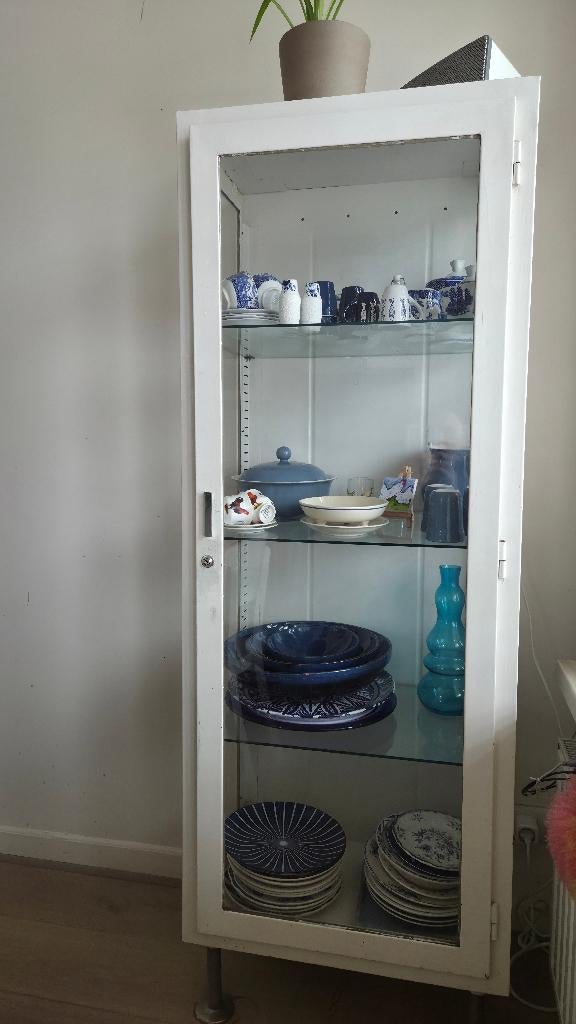 Apothekerskast medicijnkast, Ophalen, 50 tot 100 cm, Glas, 150 tot 200 cm