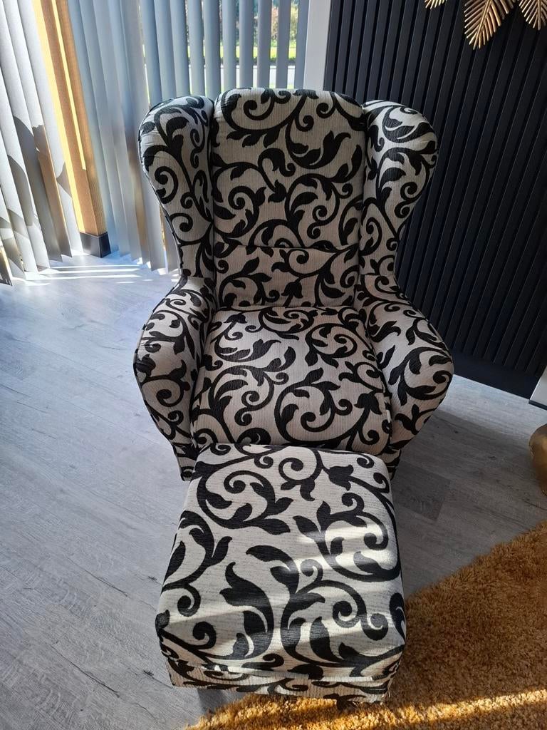 FAUTEUIL PLUS POEF, Ophalen of Verzenden, 75 tot 100 cm, 50 tot 75 cm
