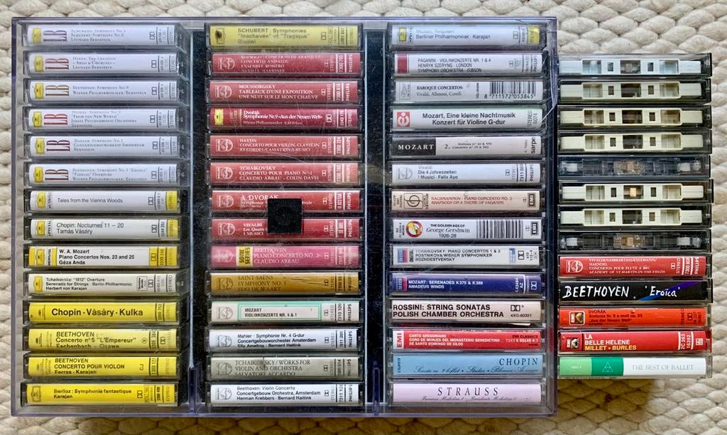 55x klassiek origineel cassettebandjes cassettes tapes, Cd's en Dvd's, Cassettebandjes, Gebruikt, Ophalen of Verzenden, Origineel
