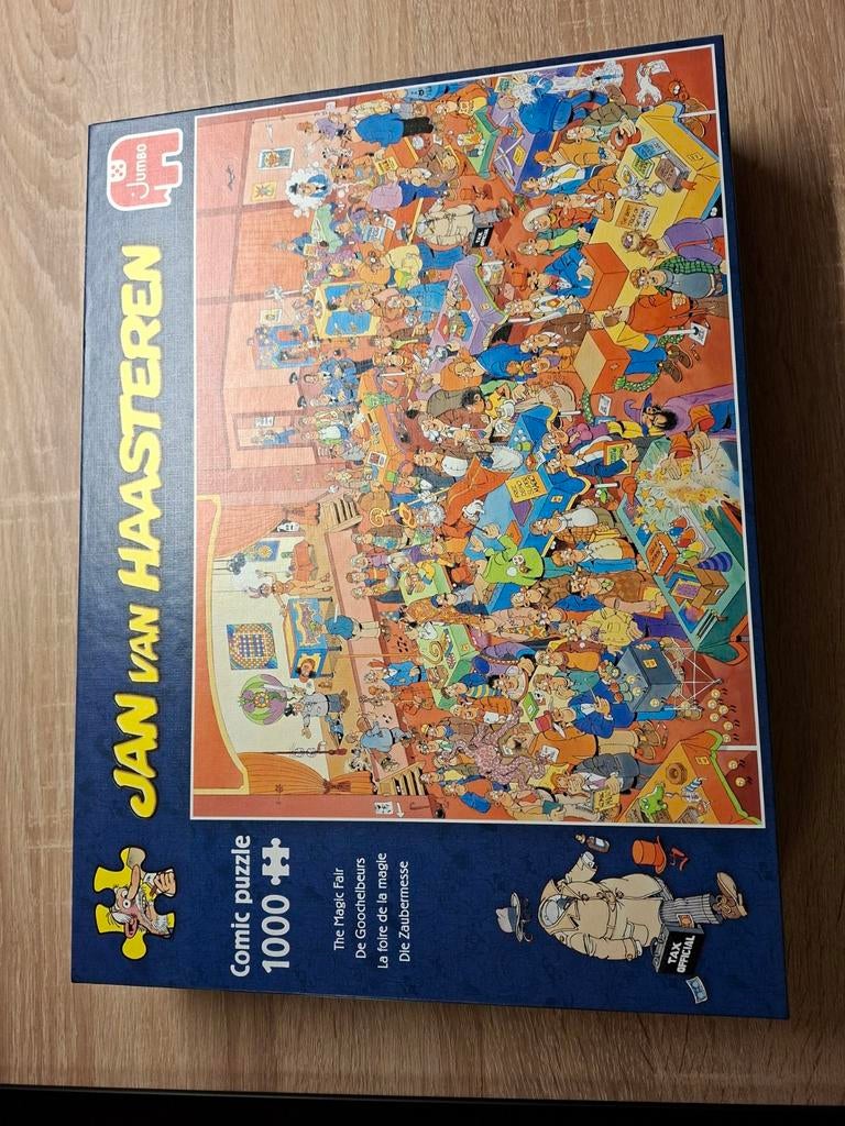 De Goochelbeurs van Jan Van Haasteren 1000 stukjes, Ophalen of Verzenden, 500 t/m 1500 stukjes, Zo goed als nieuw, Legpuzzel