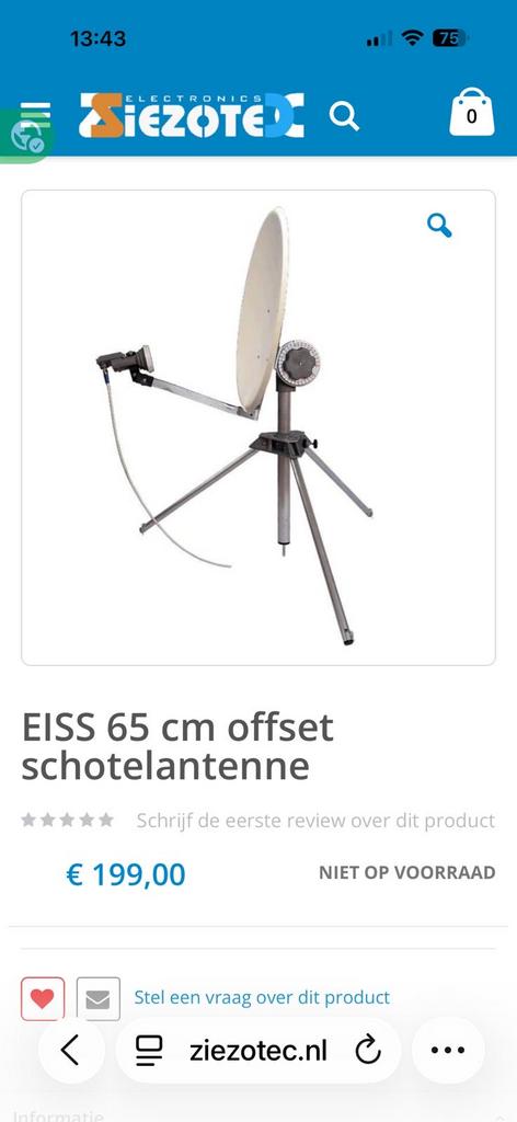 Complete Satellietschotel Set met Bente Satelliet Finder, Audio, Tv en Foto, Schotelantennes, Zo goed als nieuw, (Schotel)antenne