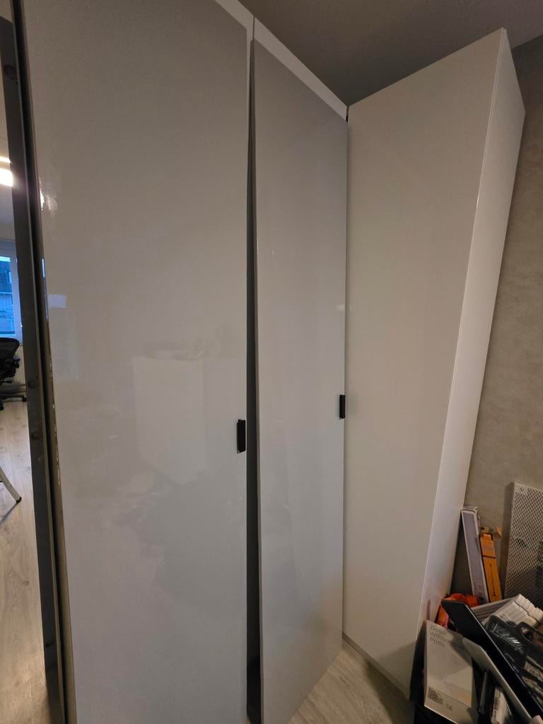 2x Ikea Pax Fardal lichtgrijs hoogglans deur 229 x 50cm, Ophalen, Overige typen, Zo goed als nieuw, Mdf