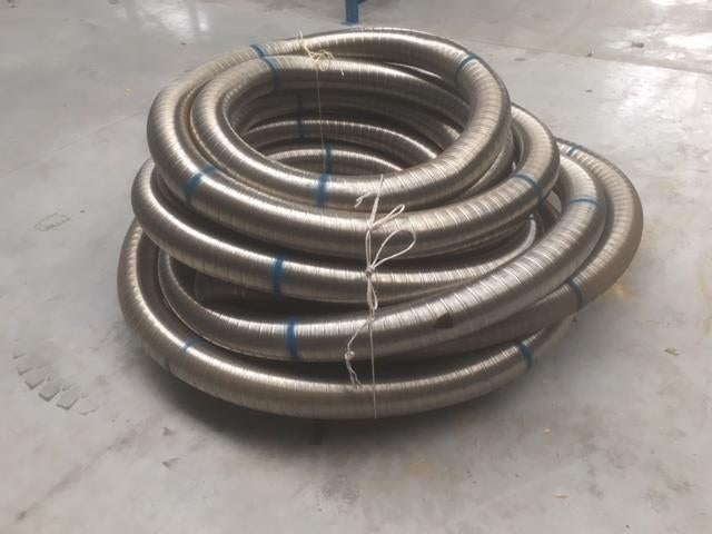 661. Rookkanaal RVS ALU rookgas afvoerslang flexibele buis, Ophalen of Verzenden, Nieuw