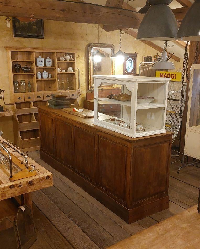 mooie oude toonbank met lades en schuifdeuren, Antiek en Kunst, Curiosa en Brocante, Ophalen