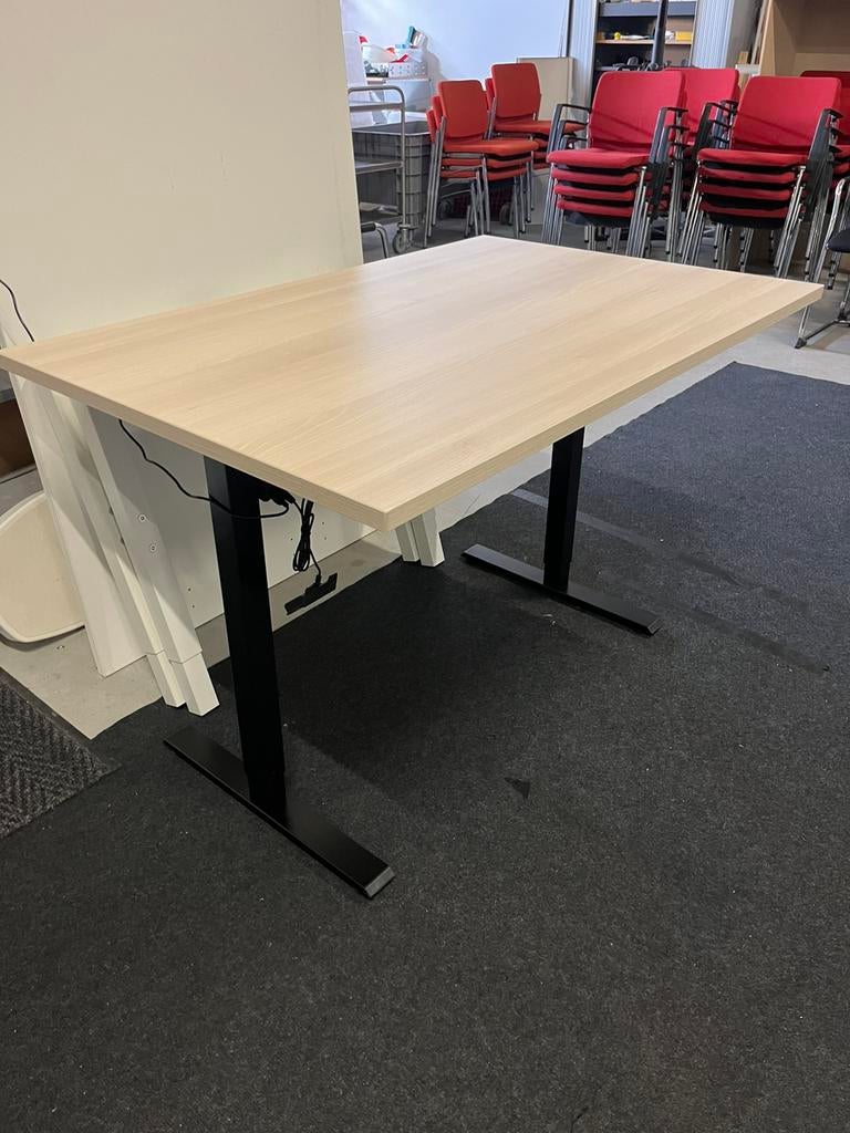 Nieuw zit-sta bureau elektrisch 120x80, Zwart, Elektrisch, Geen, Metaal