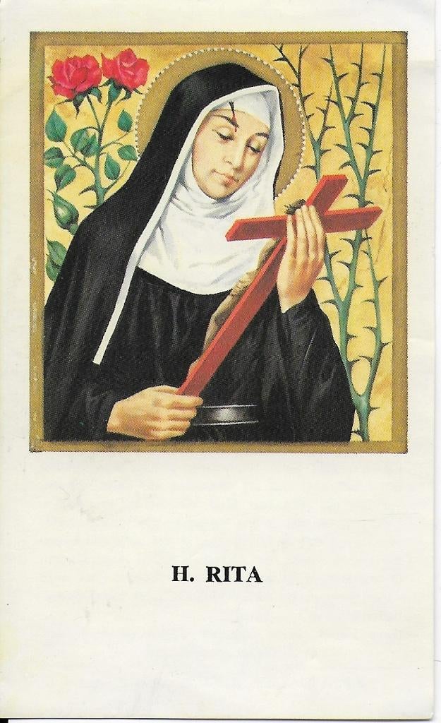 Bp559 prentje h rita van cascia, Verzenden, Zo goed als nieuw, Kaart of Prent