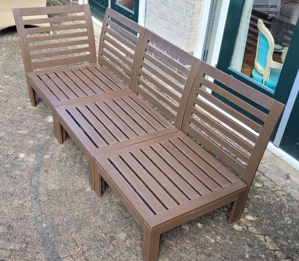 Ikea Applaro 3 zits bank, zonder kussens., Ophalen, Gebruikt, Hout