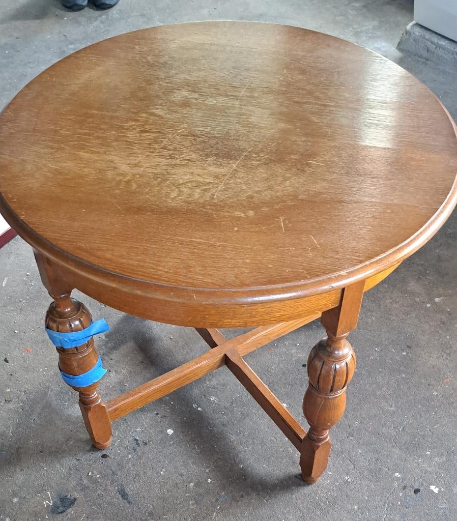 Tafeltje, Huis en Inrichting, Tafels | Bijzettafels, Minder dan 55 cm, Gebruikt, Rond, Hout