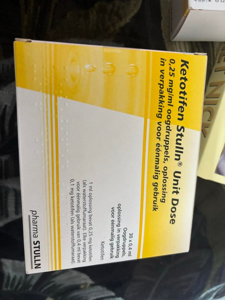 Ketotifen Stulln Unit Dose oogdruppels 60 stuks, Ophalen of Verzenden, Nieuw, Overige typen