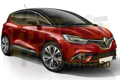 Renault Scenic/Grand Scenic (1/16-) Voorbumper (te spuiten), -, -, Nieuw, Bumper