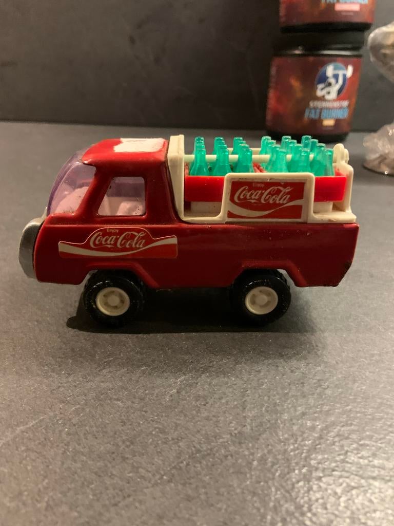 Coca-Cola speelgoed vrachtwagen met flesjes, Ophalen, Gebruikt
