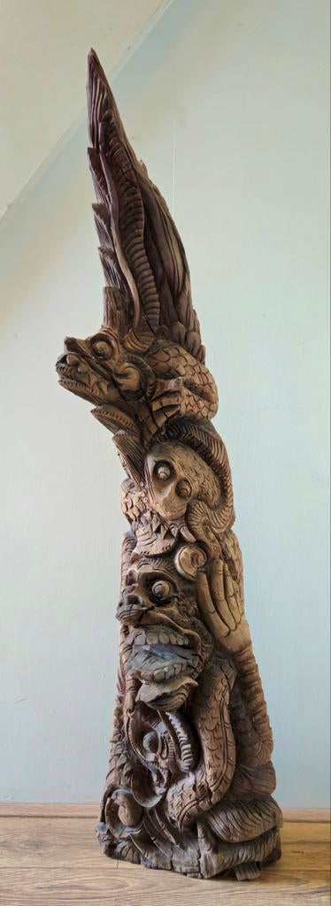 Uniek Houten Beeld van I Nyoman Tjokot (1888-1971), Ophalen of Verzenden
