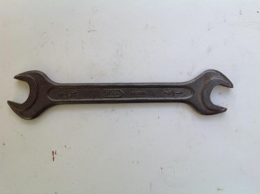 Steeksleutel Vintage zeldzame "STUBAI" 9/16" x 1/2" Din 895, Verzenden