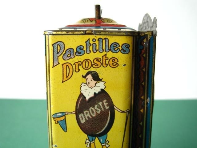 Droste blikken chocolade Spaarautomaat 1928, Gebruikt, Ophalen of Verzenden, Metaal of Blik, Xxx