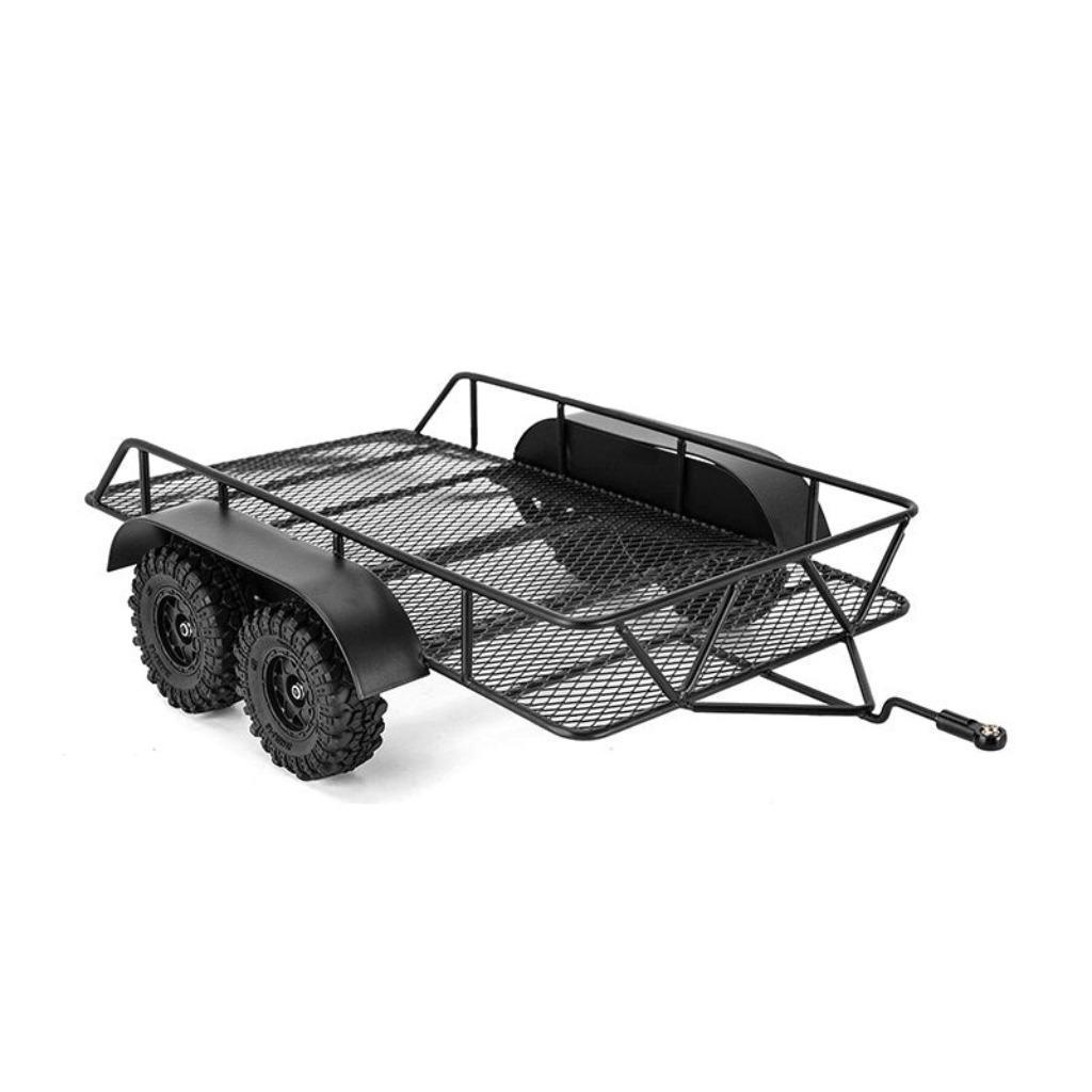 INJORA Metalen Aanhangwagen voor 1/18 RC Crawler TRX4M, Elektro, Auto offroad, Nieuw, Ophalen of Verzenden
