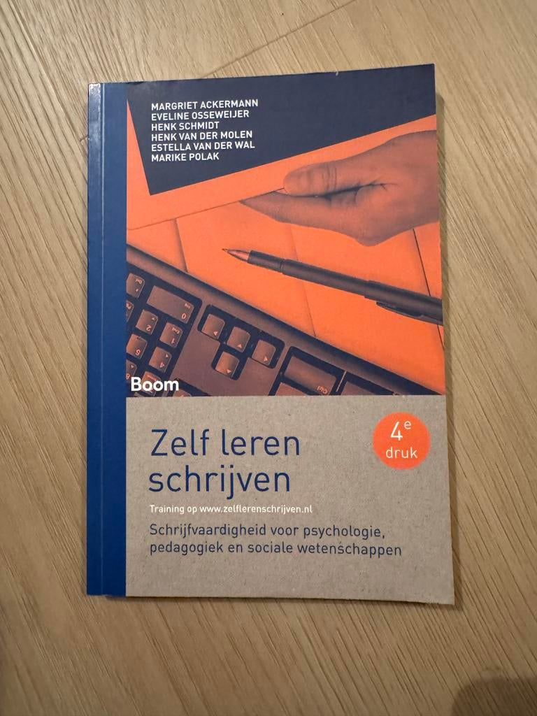 Zelf leren schrijven - Pedagogische Wetenschappen RU, Boeken, Studieboeken en Cursussen, Ophalen of Verzenden, Gamma, Gelezen