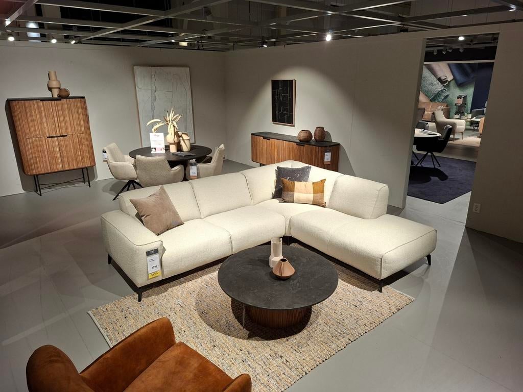 Showroommodel Hoekbank Rylana, Ophalen, Nieuw, Stof