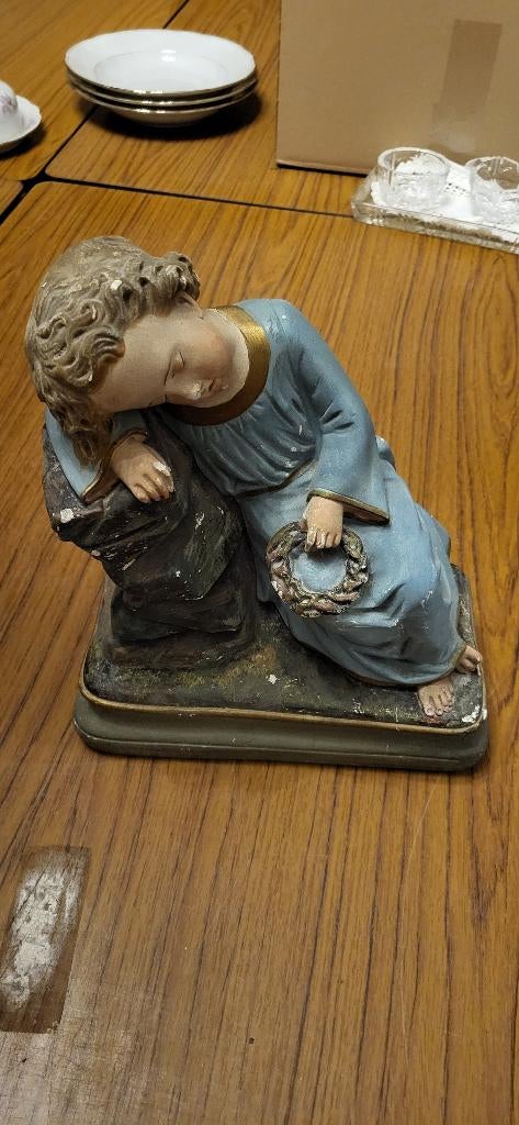 Gipsen beeld van jongentje, Ophalen of Verzenden, Gebruikt, Mens