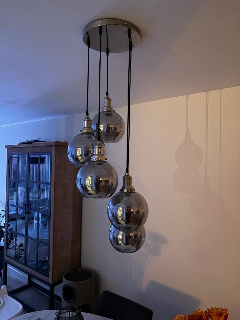 Lamp Richmond, Huis en Inrichting, Lampen | Hanglampen, Ophalen, Zo goed als nieuw, Glas, 75 cm of meer